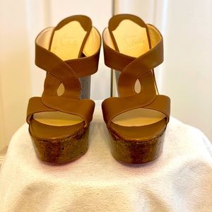 Christian Louboutin Platform Cork Wedges